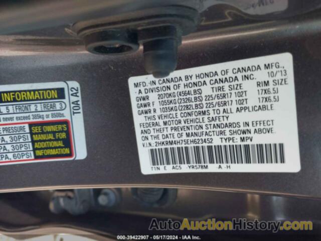 HONDA CR-V EXL, 2HKRM4H75EH623452