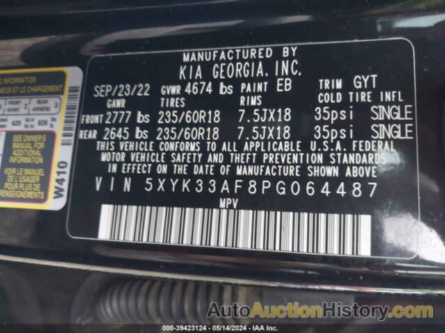 KIA SPORTAGE EX, 5XYK33AF8PG064487