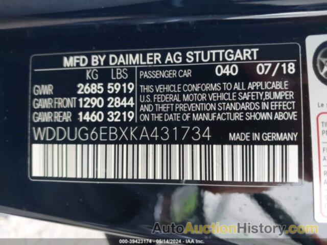 MERCEDES-BENZ S 450 4MATIC, WDDUG6EBXKA431734