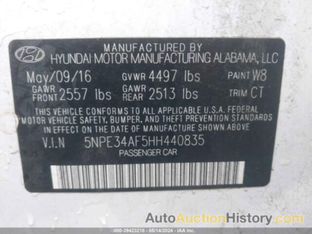 HYUNDAI SONATA SPORT, 5NPE34AF5HH440835