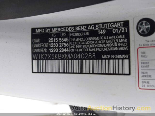 MERCEDES-BENZ AMG GT 43, W1K7X5KBXMA040288