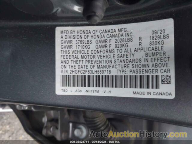 HONDA CIVIC SPORT, 2HGFC2F83LH589718