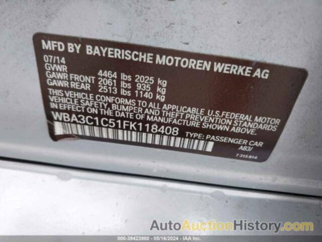 BMW 328I, WBA3C1C51FK118408