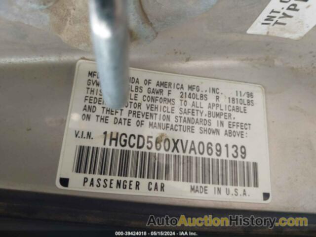 HONDA ACCORD SE, 1HGCD560XVA069139