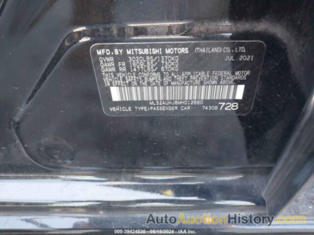 MITSUBISHI MIRAGE ES, ML32AUHJ6MH012660