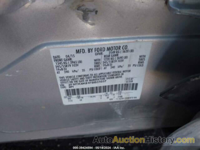 FORD EDGE TITANIUM, 2FMTK4K81FBB31037