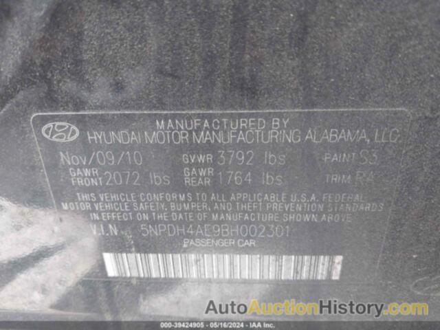 HYUNDAI ELANTRA GLS/LIMITED, 5NPDH4AE9BH002301