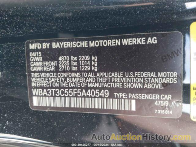 BMW 435 I, WBA3T3C55F5A40549