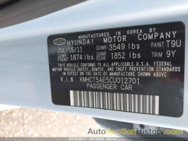 HYUNDAI ACCENT GS, KMHCT5AE5CU012701