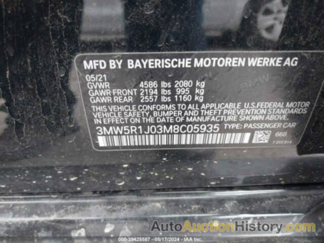 BMW 330I, 3MW5R1J03M8C05935