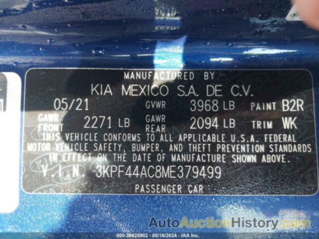KIA FORTE GT, 3KPF44AC8ME379499