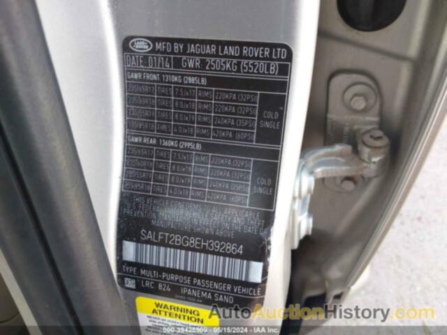 LAND ROVER LR2, SALFT2BG8EH392864