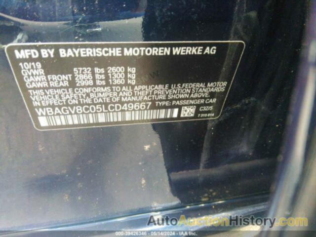 BMW M850I GTAN COUPE XDRIVE, WBAGV8C05LCD49667