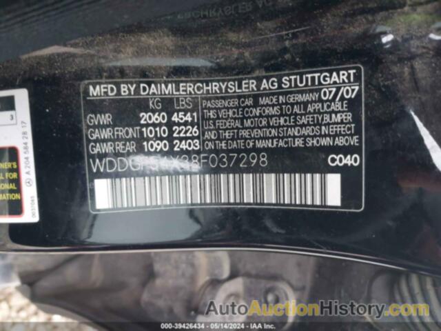 MERCEDES-BENZ C 300 LUXURY/SPORT, WDDGF54X38F037298