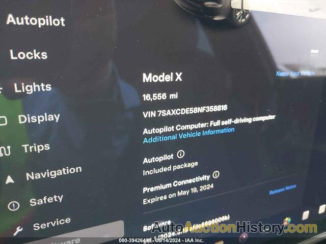 TESLA MODEL X, 7SAXCDE58NF358816