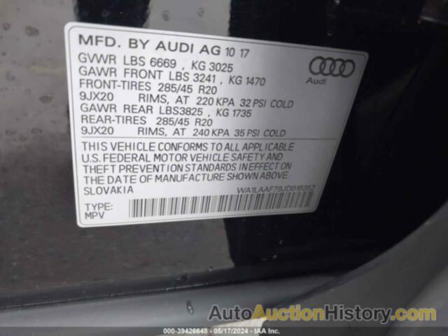 AUDI Q7 PREMIUM PLUS, WA1LAAF79JD016352