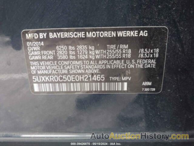 BMW X5 XDRIVE35I, 5UXKR0C50E0H21465