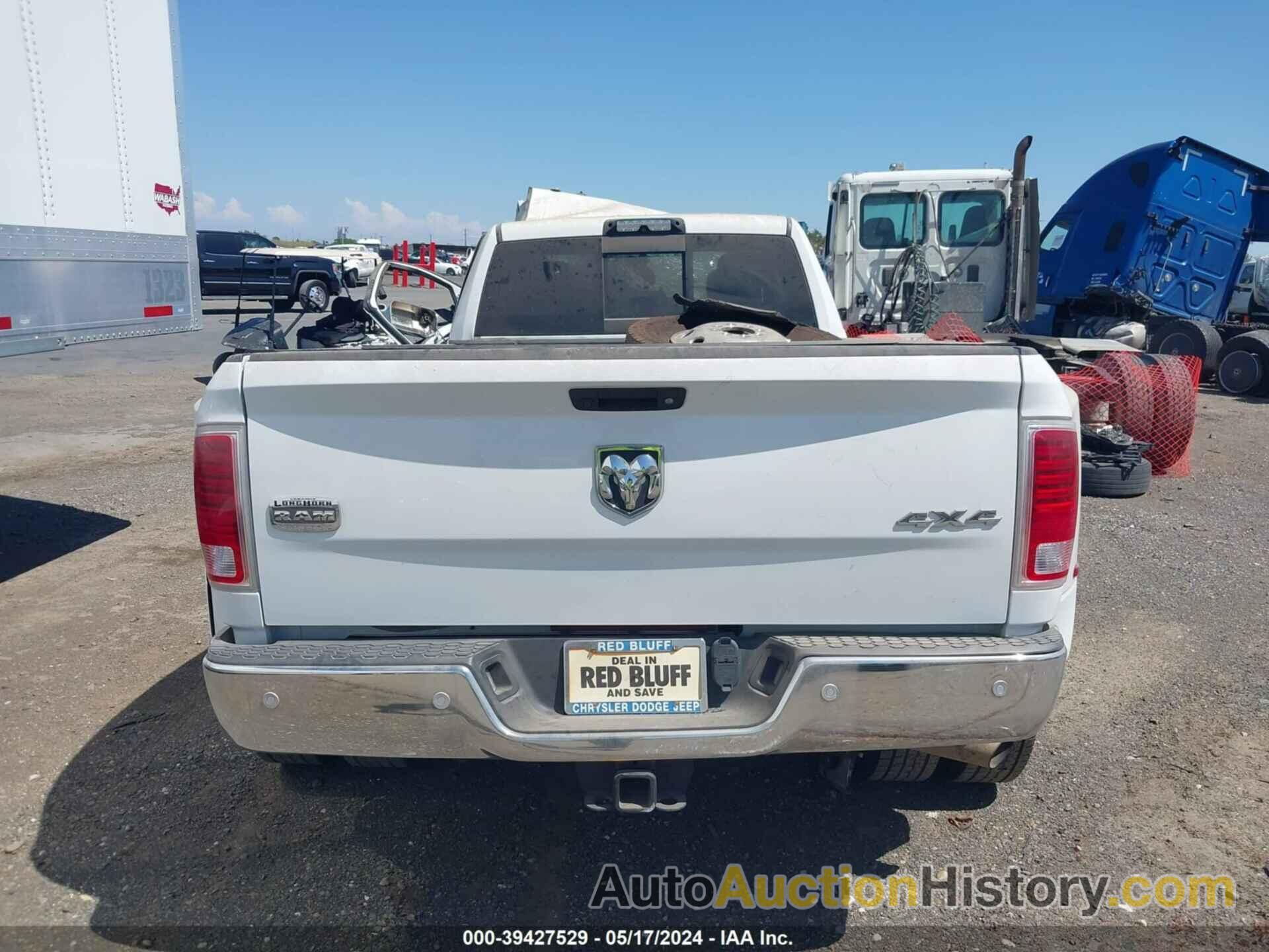 RAM 3500 LARAMIE LONGHORN  4X4 8' BOX, 3C63RRKL2HG627473