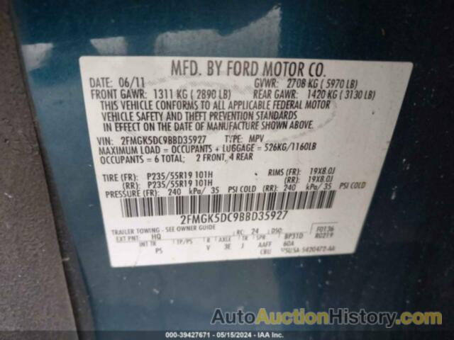 FORD FLEX LIMITED, 2FMGK5DC9BBD35927