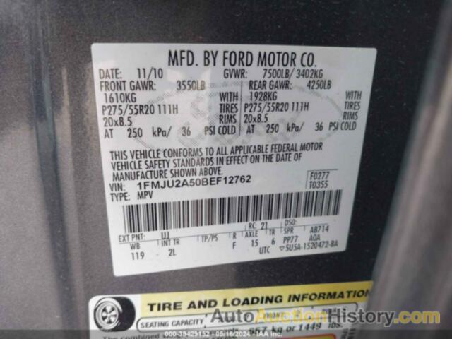 FORD EXPEDITION LIMITED, 1FMJU2A50BEF12762