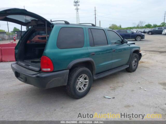 DODGE DURANGO SPORT/SXT, 1D4HS38N43F569176