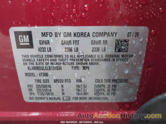 BUICK ENCORE GX FWD SELECT, KL4MMDSL5LB131934