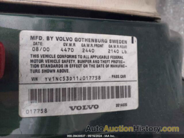 VOLVO C70 HT, YV1NC53D11J017758