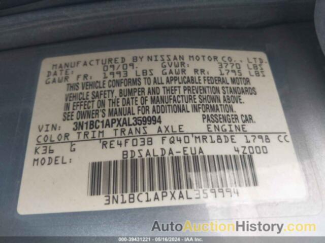 NISSAN VERSA S/SL, 3N1BC1APXAL359994