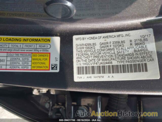 HONDA ACCORD EX, 1HGCV1F47JA024498