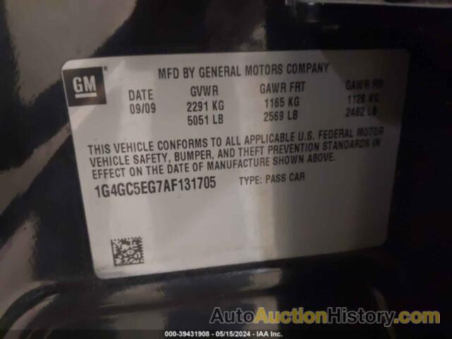 BUICK LACROSSE CXL, 1G4GC5EG7AF131705