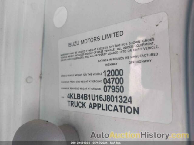 ISUZU W3S042 NPR GAS REG, 4KLB4B1U16J801324