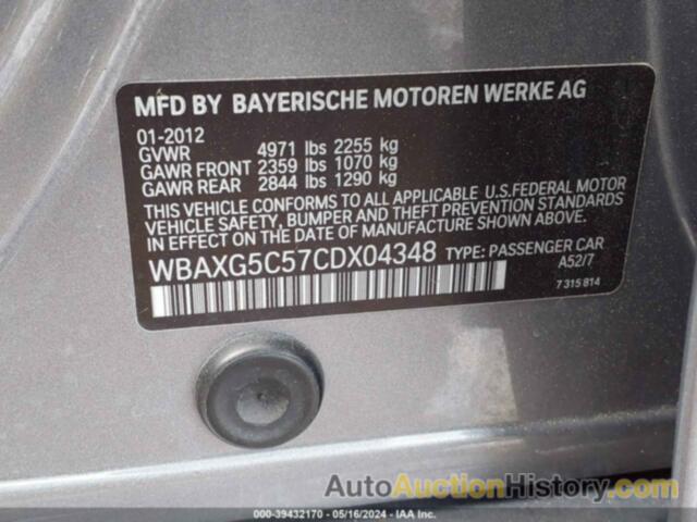 BMW 528I, WBAXG5C57CDX04348