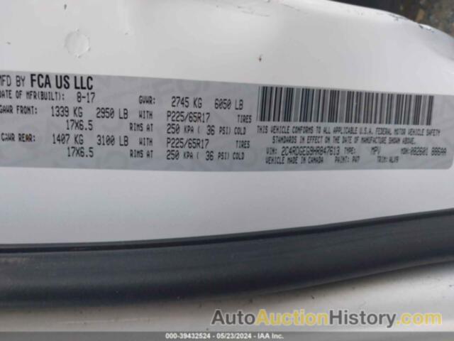 DODGE GRAND CARAVAN GT, 2C4RDGEG9HR847613