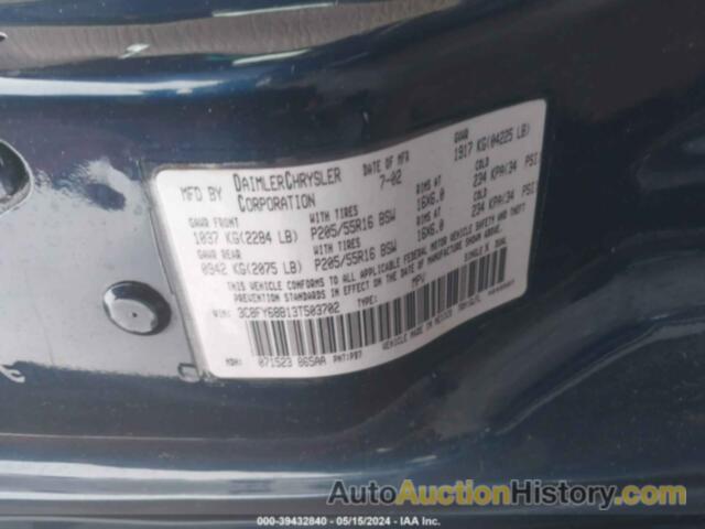 CHRYSLER PT CRUISER LIMITED, 3C8FY68B13T503702