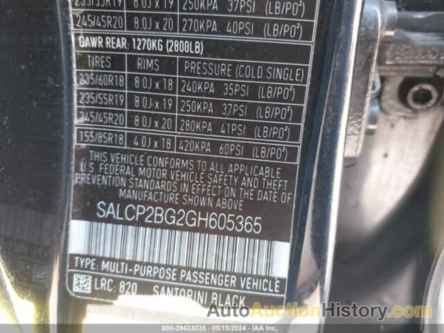 LAND ROVER DISCOVERY SPORT SE, SALCP2BG2GH605365