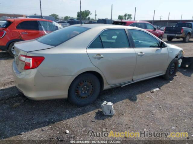 TOYOTA CAMRY HYBRID HYBRID/LE/XLE, 4T1BD1FK5EU111425