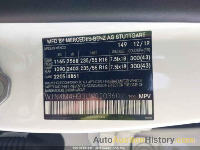 MERCEDES-BENZ GLB 250 4MATIC, W1N4M4HB0LW020360