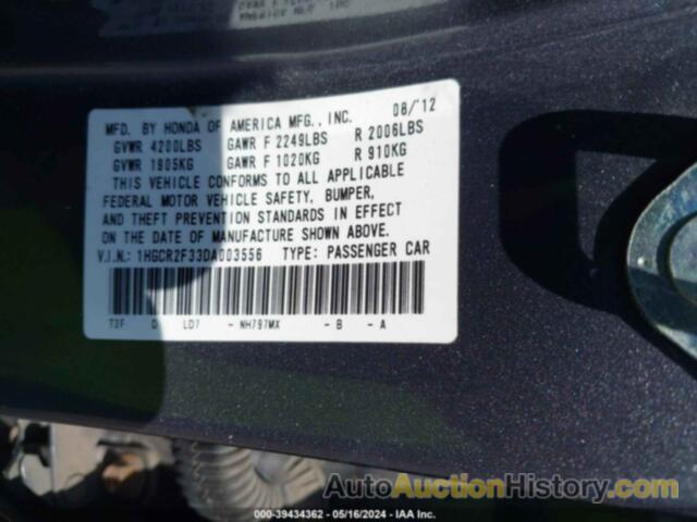 HONDA ACCORD LX, 1HGCR2F33DA003556