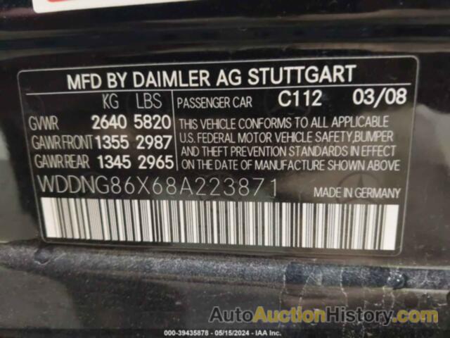 MERCEDES-BENZ S 550 4MATIC, WDDNG86X68A223871