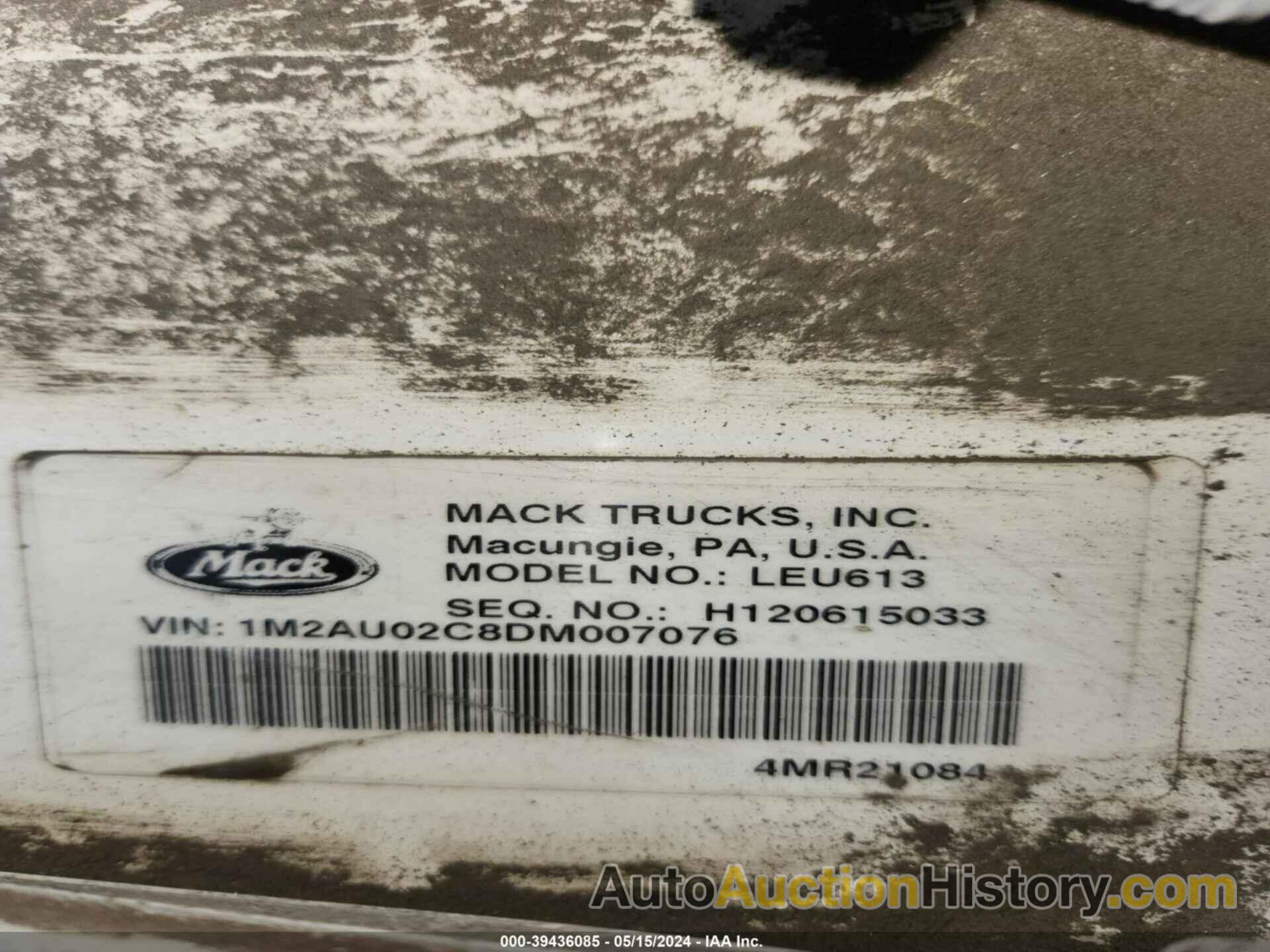 MACK 600 LEU600, 1M2AU02C8DM007076