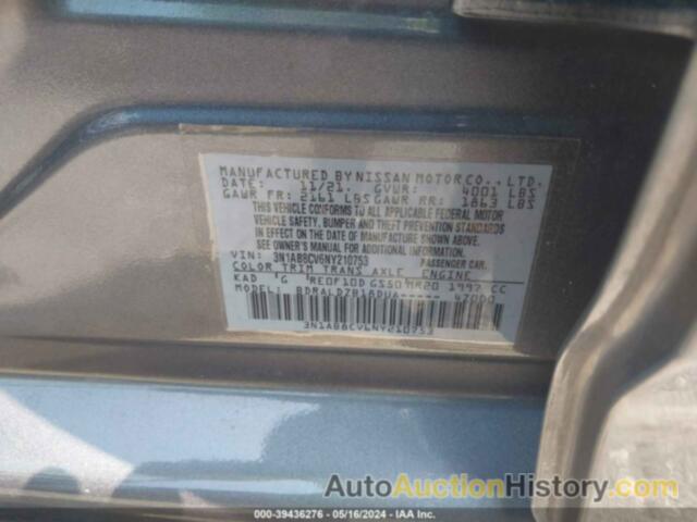 NISSAN SENTRA SV XTRONIC CVT, 3N1AB8CV6NY210753