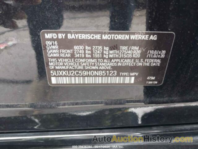 BMW X6 XDRIVE35I, 5UXKU2C59H0N85123