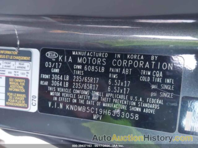 KIA SEDONA LX, KNDMB5C19H6333058