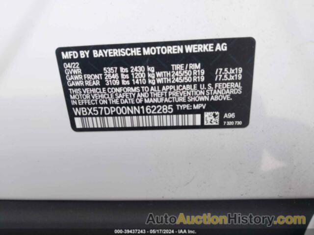 BMW X3 XDRIVE30I, WBX57DP00NN162285