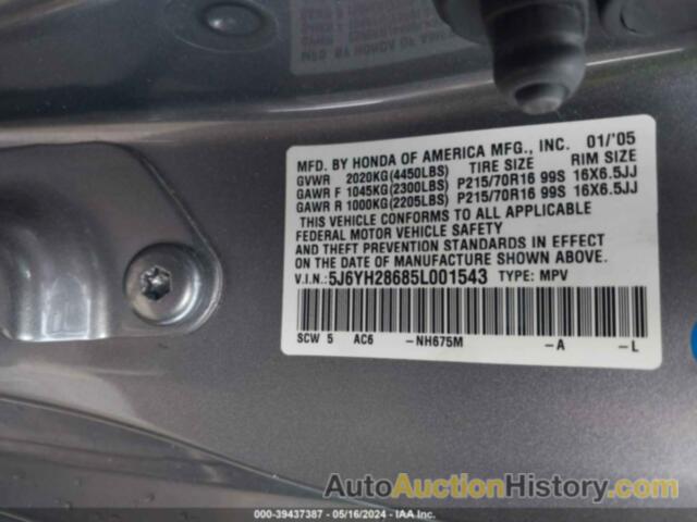 HONDA ELEMENT EX, 5J6YH28685L001543