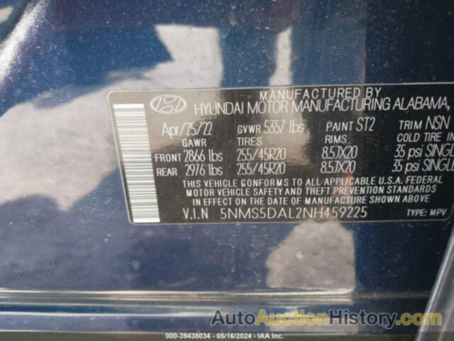 HYUNDAI SANTA FE CALLIGRAPHY, 5NMS5DAL2NH459225