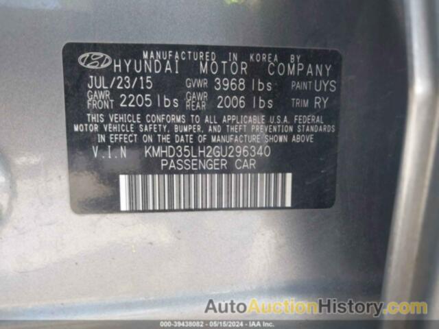 HYUNDAI ELANTRA GT, KMHD35LH2GU296340