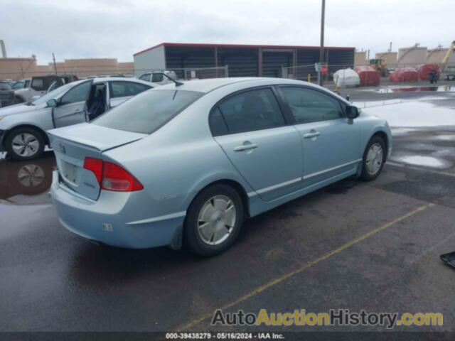 HONDA CIVIC HYBRID, JHMFA36296S001130