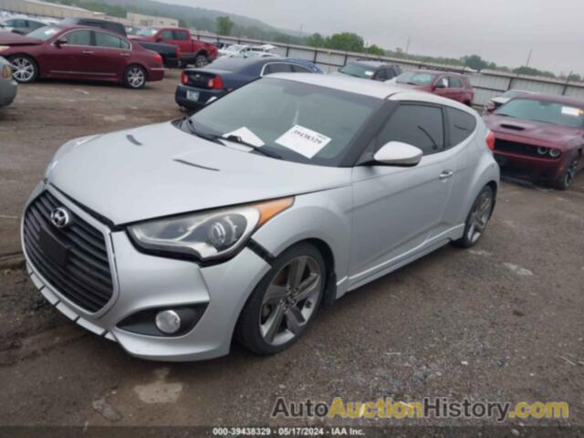 HYUNDAI VELOSTER TURBO W/BLUE, KMHTC6AE2DU171974