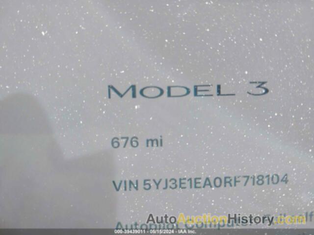 TESLA MODEL 3 REAR-WHEEL DRIVE, 5YJ3E1EA0RF718104